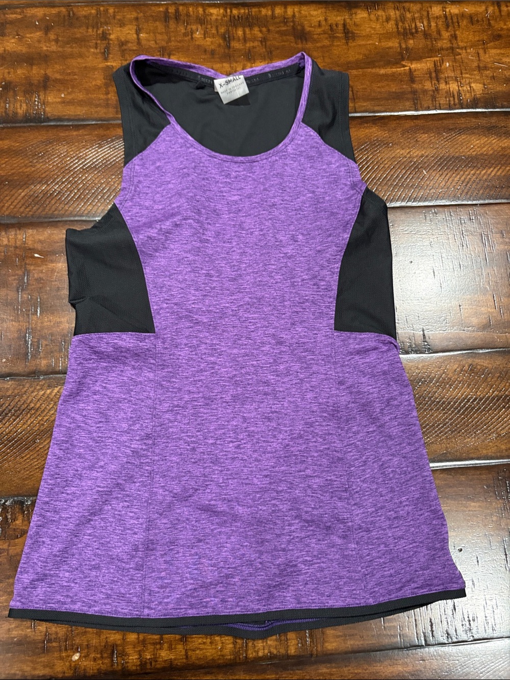 Xersion Purple & Black Athletic Tank Top with Mesh Panels